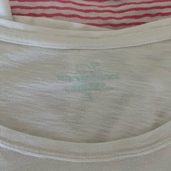 Vineyard Vines Pink/White Striped and White Surftee Tee Shirts - Picture 4 of 5